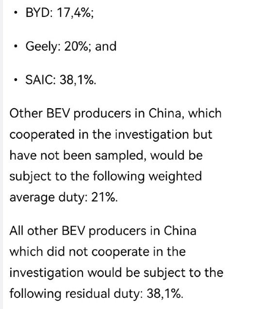 The EU announced a tariff increase of up to 38.1%! BYD Geely publicly opposes BMW