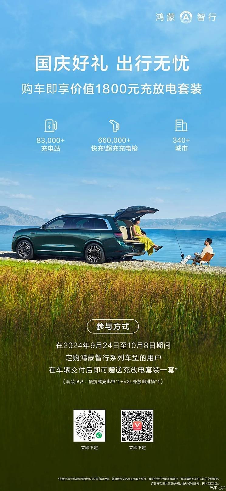 As of October 8, you can enjoy the 1800 yuan charging and discharging set Hongmeng Zhixing time-limited car purchase rights