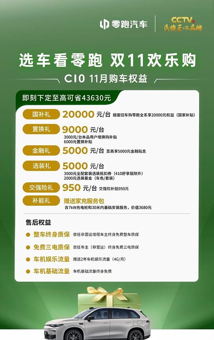 Gao Zhongke can save 43630 yuan and zero running C16/C10 and other 5 models to zero running in November. Summary of car purchase rights and interests