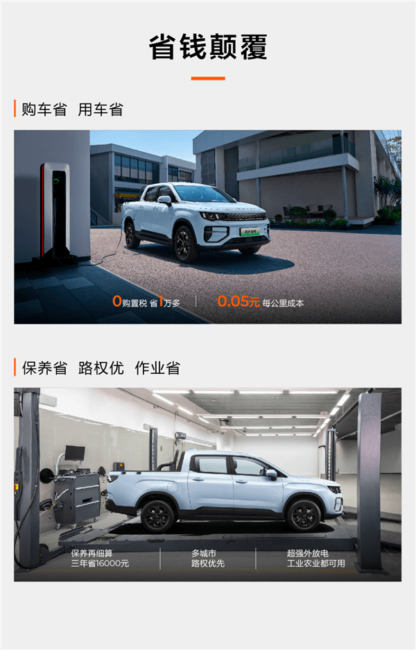 Electricity is lower than oil, Geely pure electric pickup truck Radar King Kong is officially launched: 998!