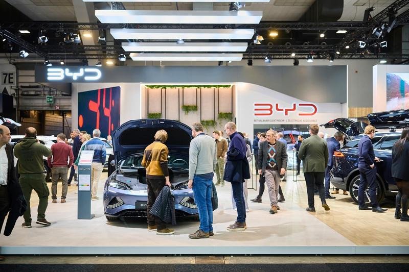 BYD debuted at the Brussels Motor Show with nine models, and Yuan UP debuted in the European market